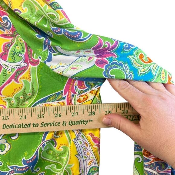 3x xxxl Lauren Ralph Lauren Multi Color Paisley Pattern Button Down Shirt cotton - Picture 14 of 16